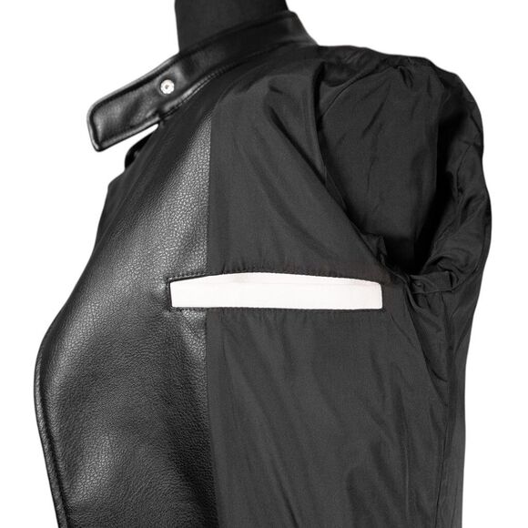 Zara Man Mens Jacket Small Black Faux Leather Studded Motorcycle Biker Bomber - Picture 11 of 11